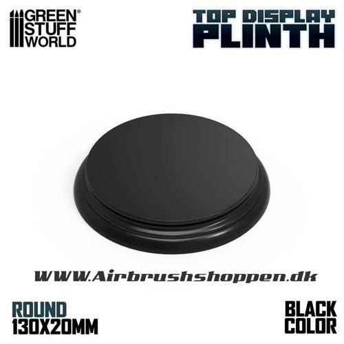 Round Top Display Plinth 13cm 18mm - Black GSW